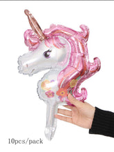 Load image into Gallery viewer, 10 pcs Unicorn shaped Balloons
