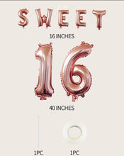 Load image into Gallery viewer, Sweet Sixteen Balloon set
