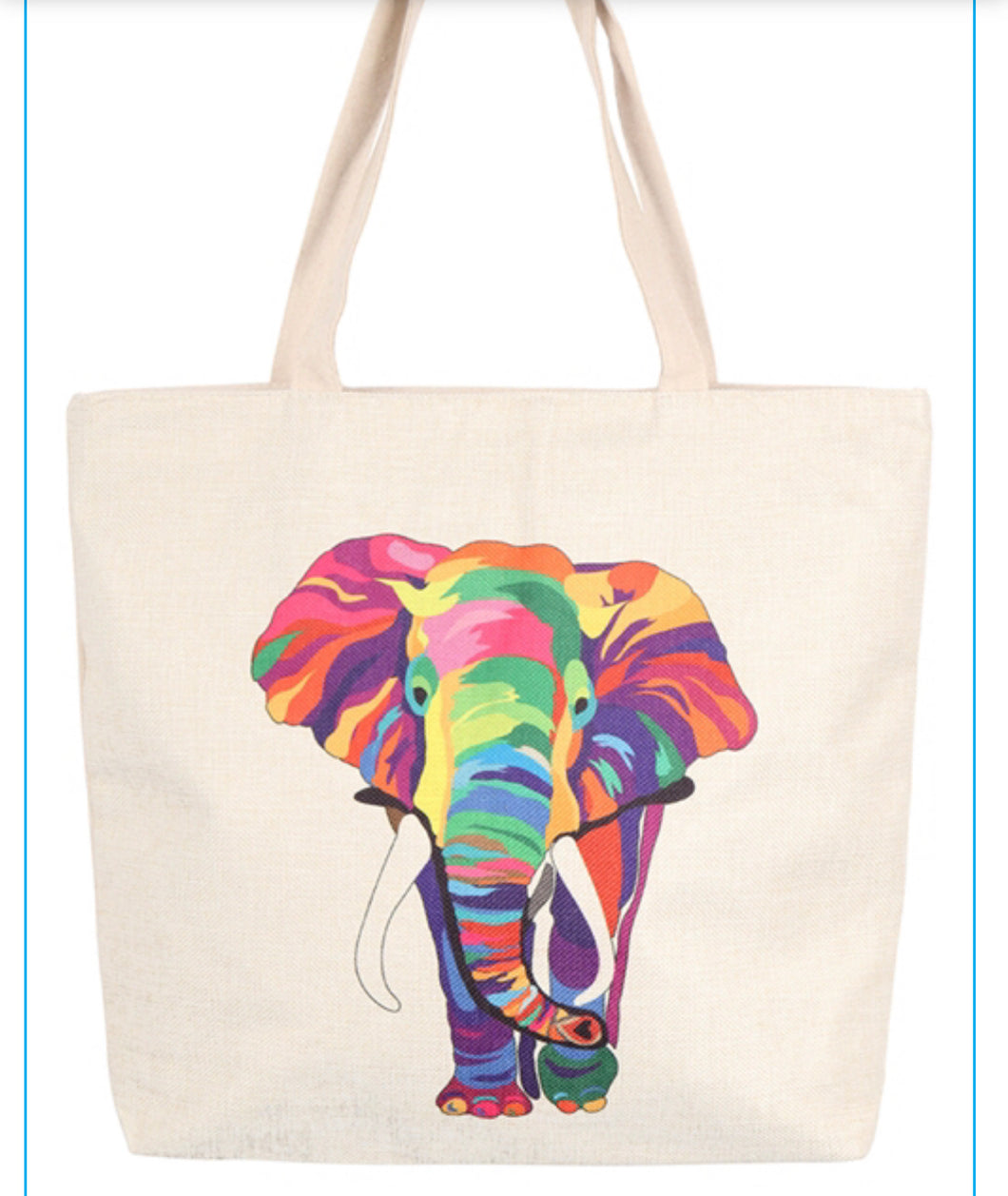 Multicolor Elephant Tote