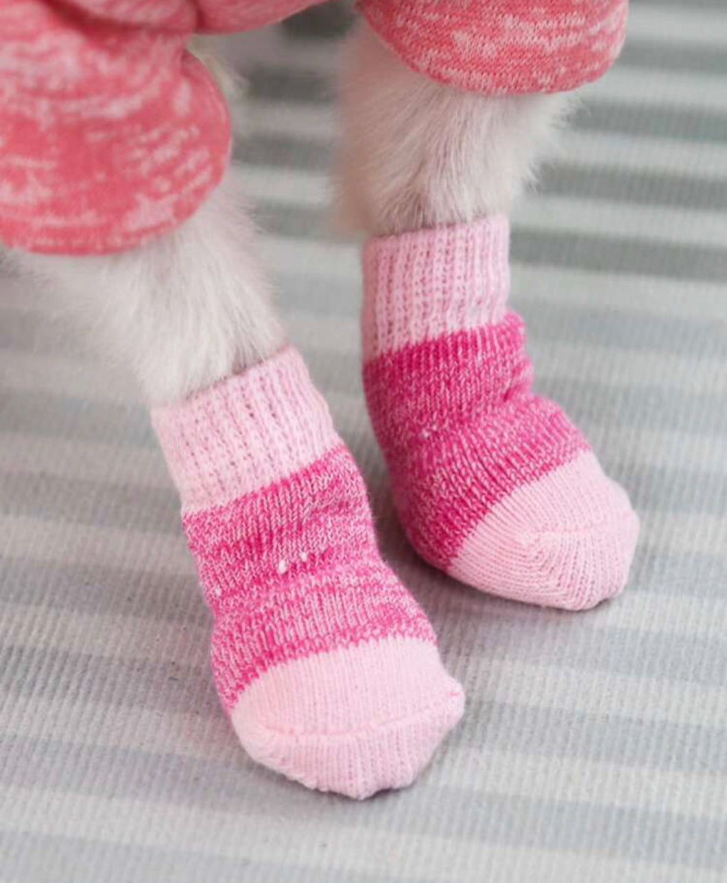 4pcs Color Block Pet Socks